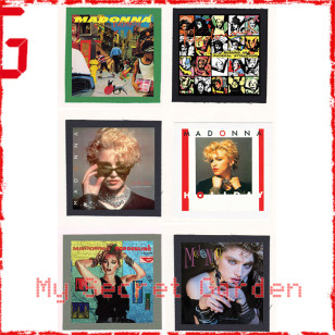 Madonna - Holiday, Bordeline / Like A Virgin Japanese 7" Single Cloth Patch or Magnet Set 1a or 1b